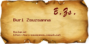Buri Zsuzsanna névjegykártya